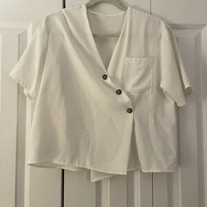 White Button-Up Blouse